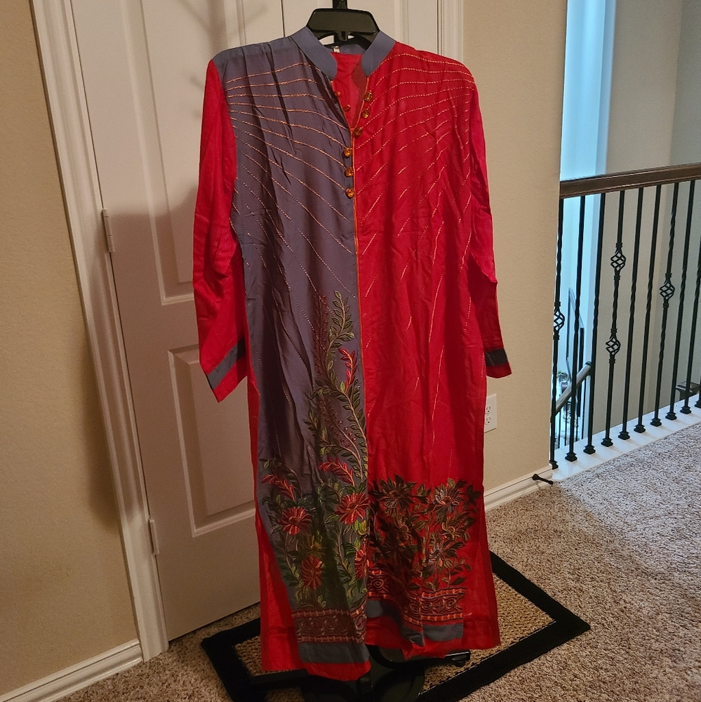 Three peice red/gray